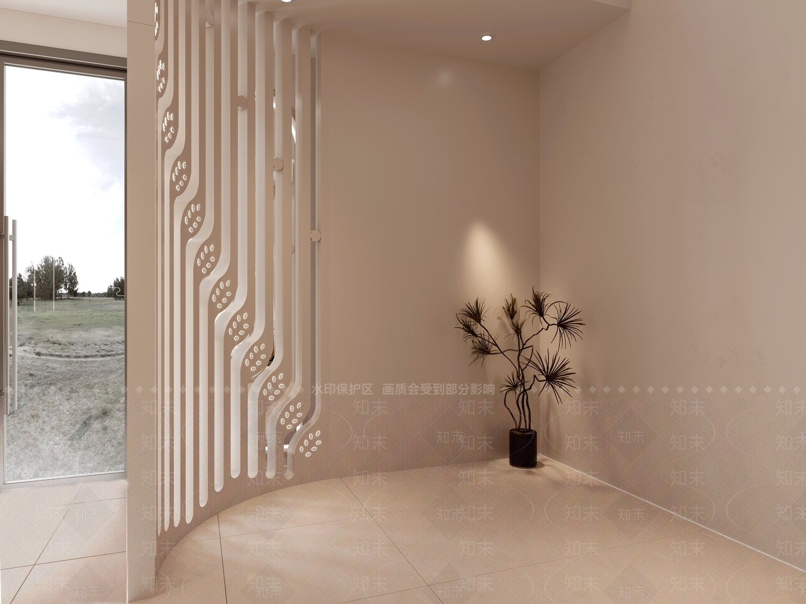 现代奶油健身房3D模型下载【ID:1168341394】
