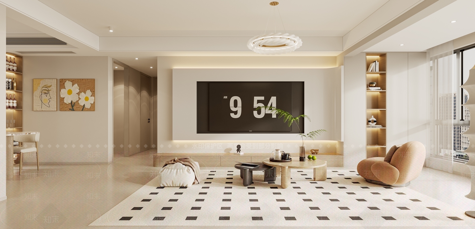 极简家居餐厅3D模型下载【ID:1214691205】