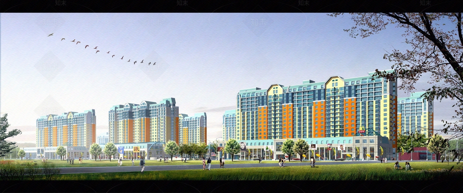 现代街道外景贴图下载【ID:1168357958】