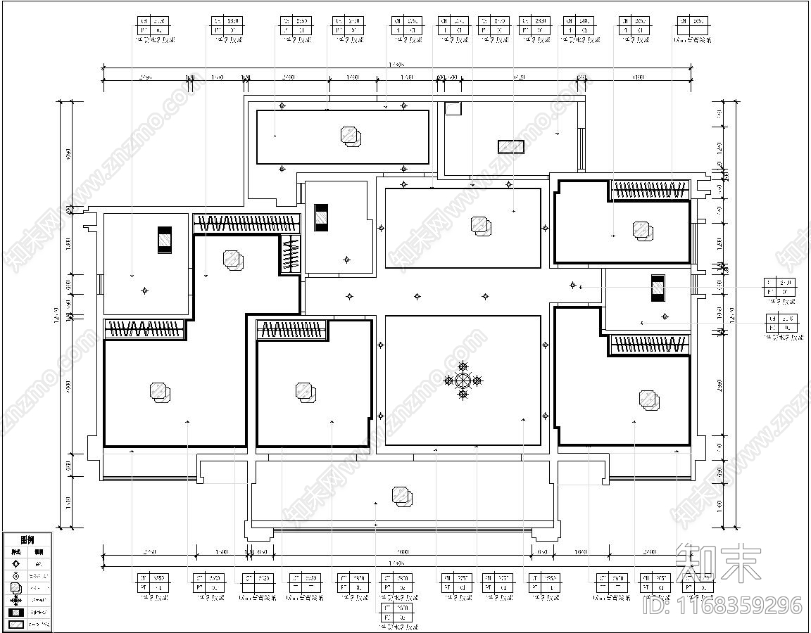 现代新中式住宅楼建筑cad施工图下载【ID:1168359296】