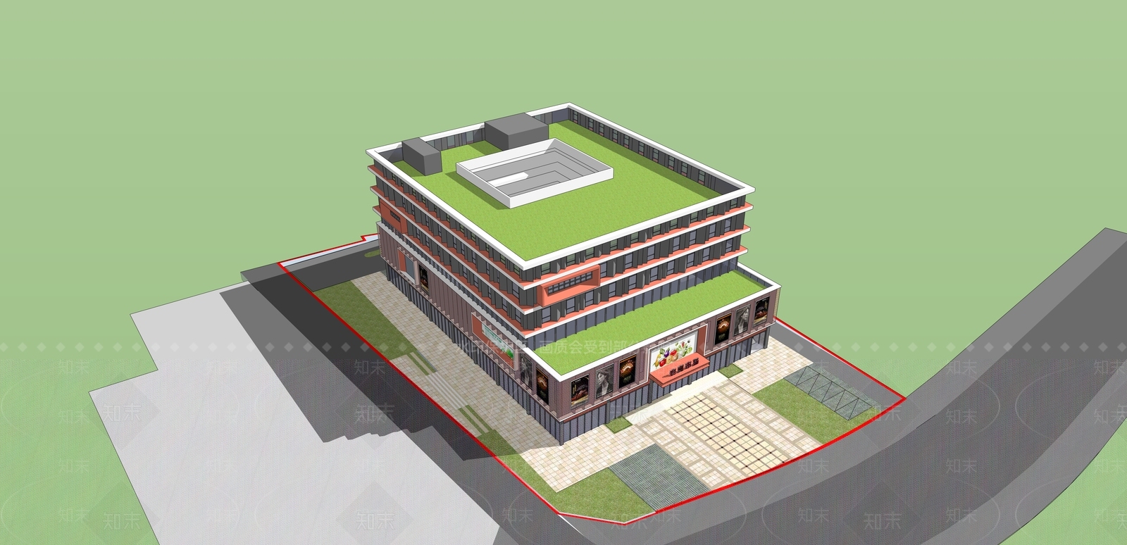 现代农贸市场SU模型下载【ID:1168368086】