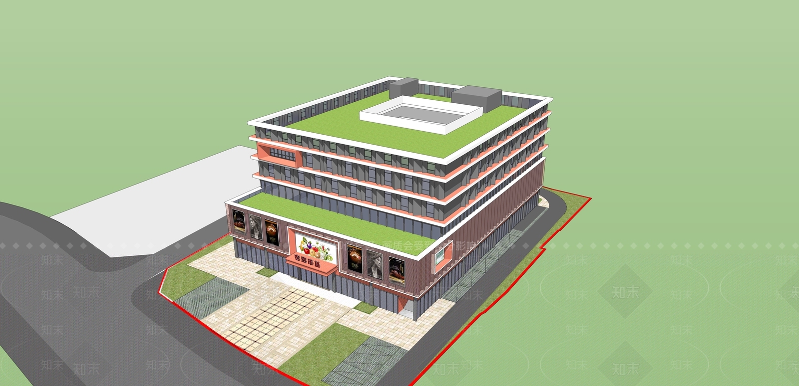 现代农贸市场SU模型下载【ID:1168368086】