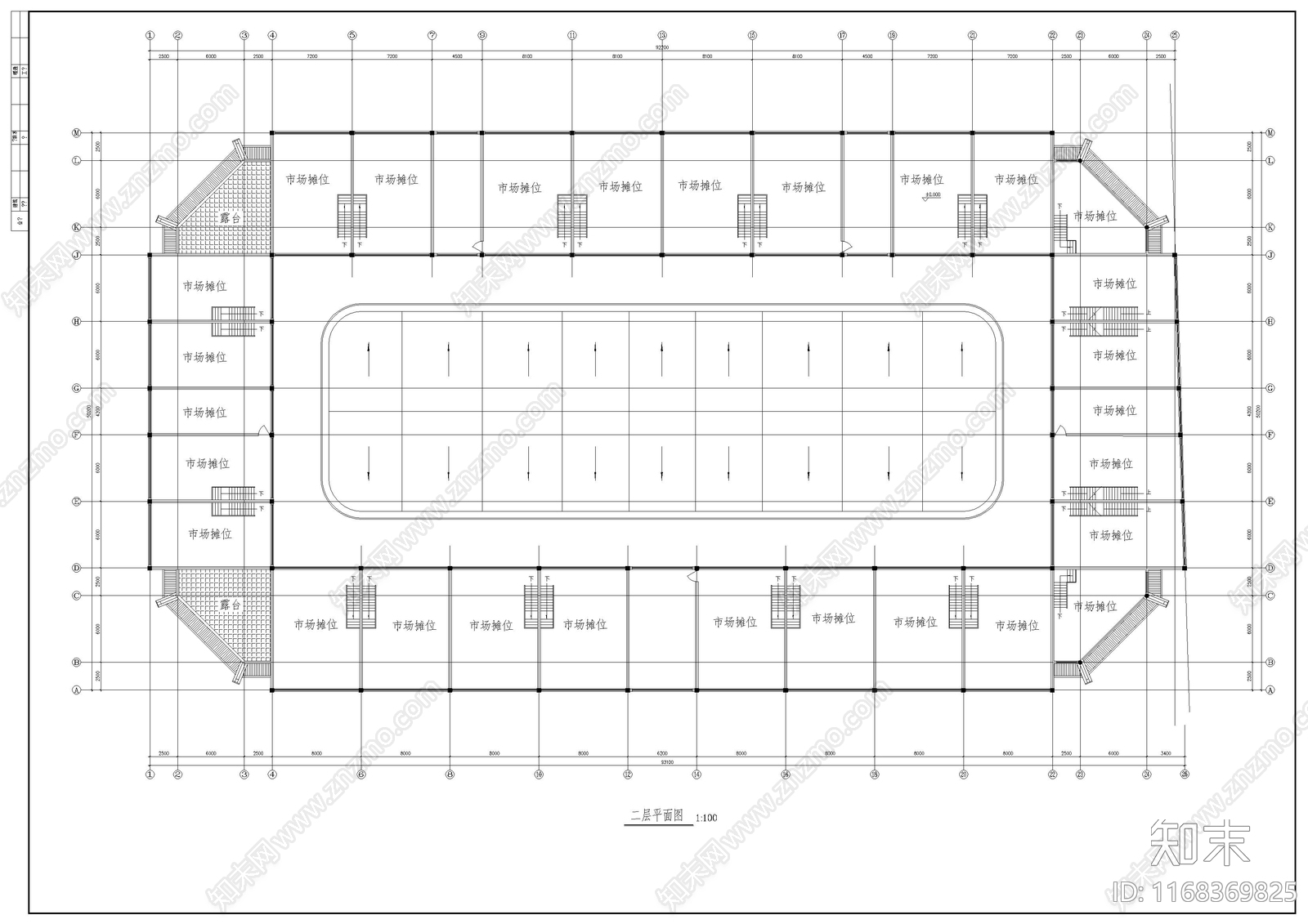 现代农贸市场建筑施工图下载【ID:1168369825】
