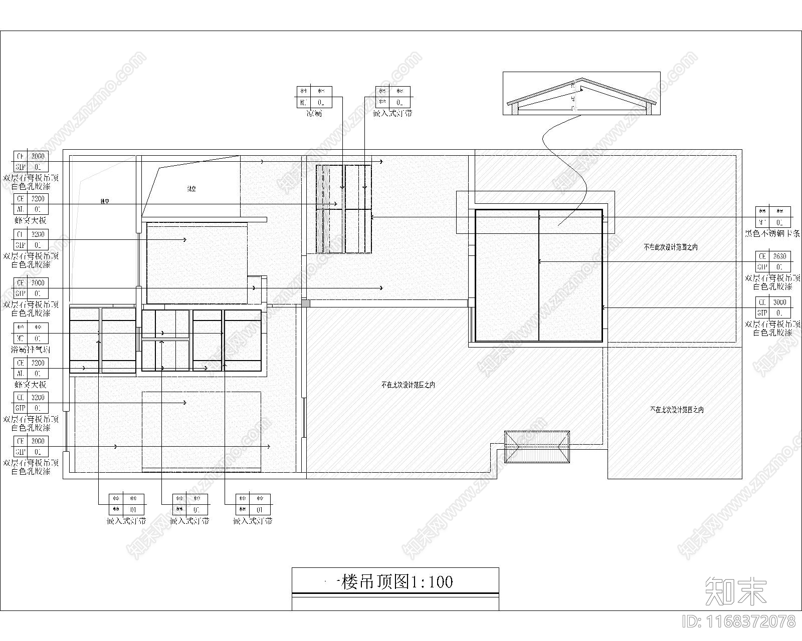 新中式别墅建筑施工图下载【ID:1168372078】