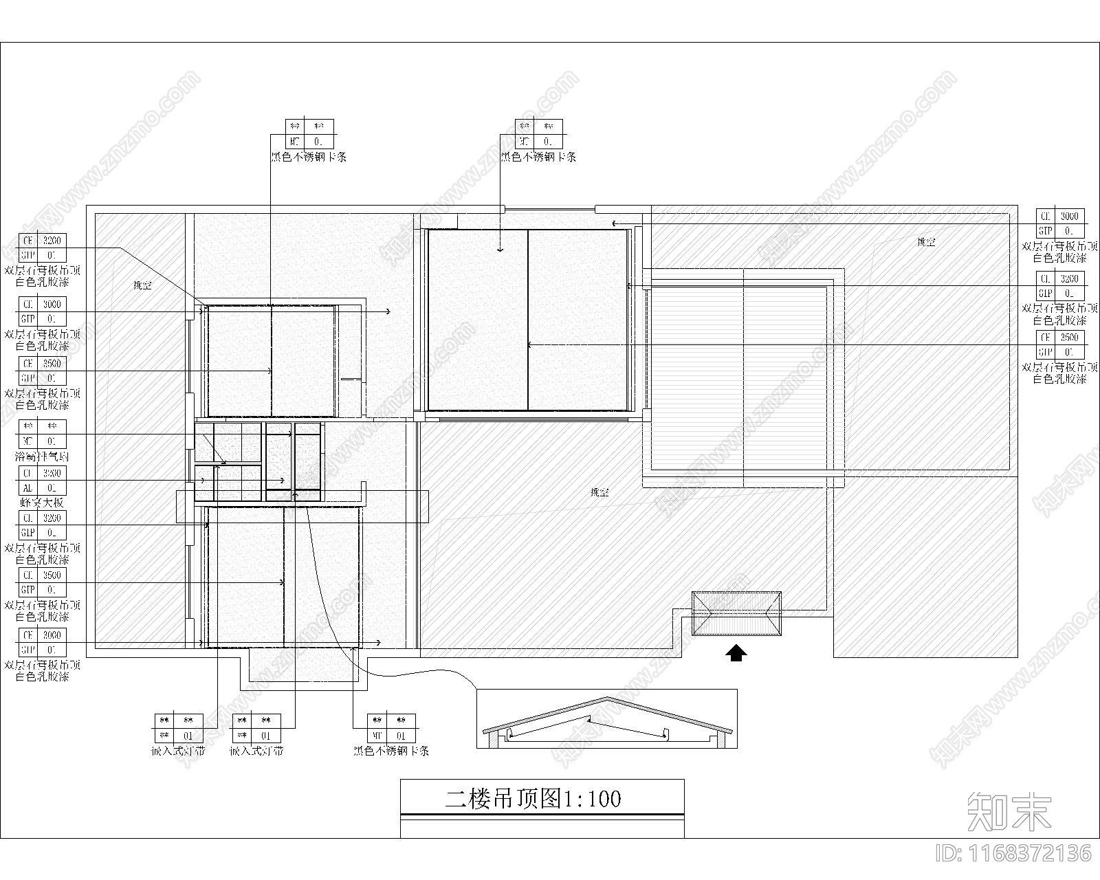 现代别墅建筑cad施工图下载【ID:1168372136】