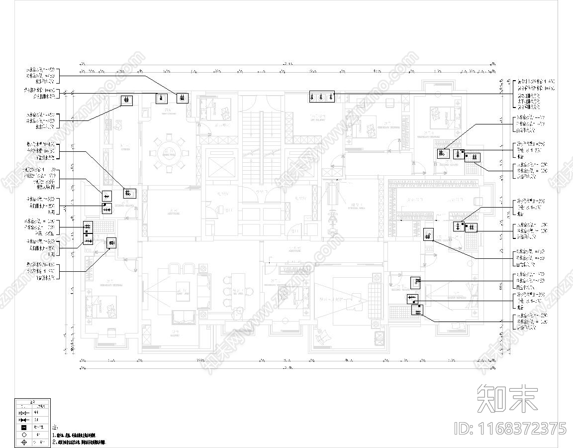 现代住宅楼建筑cad施工图下载【ID:1168372375】