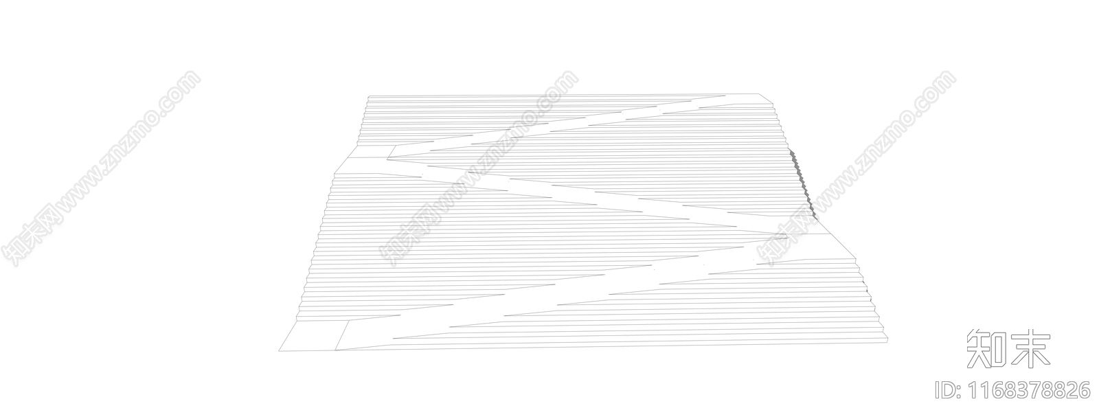 现代台阶景观SU模型下载【ID:1168378826】