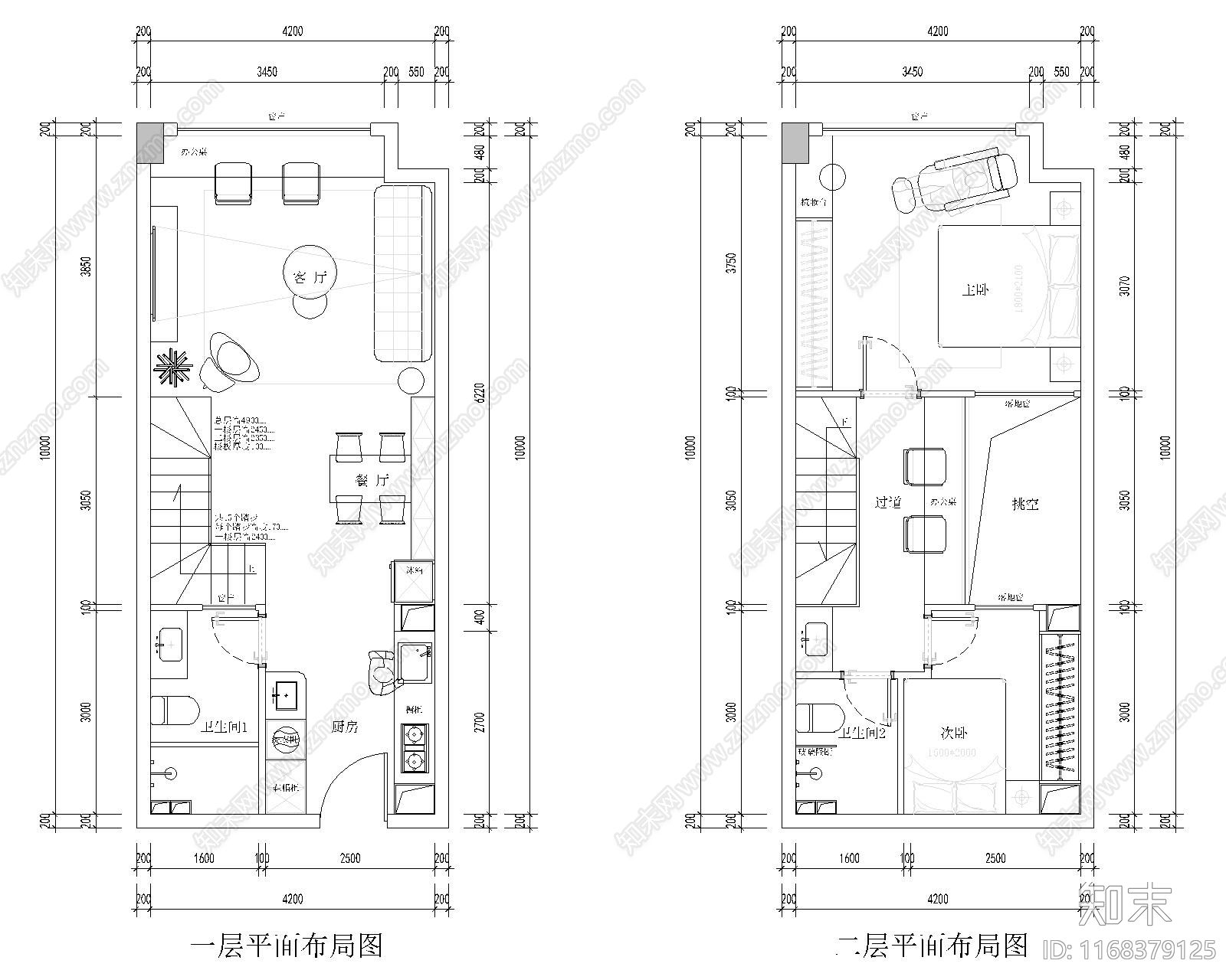 现代新中式别墅建筑cad施工图下载【ID:1168379125】