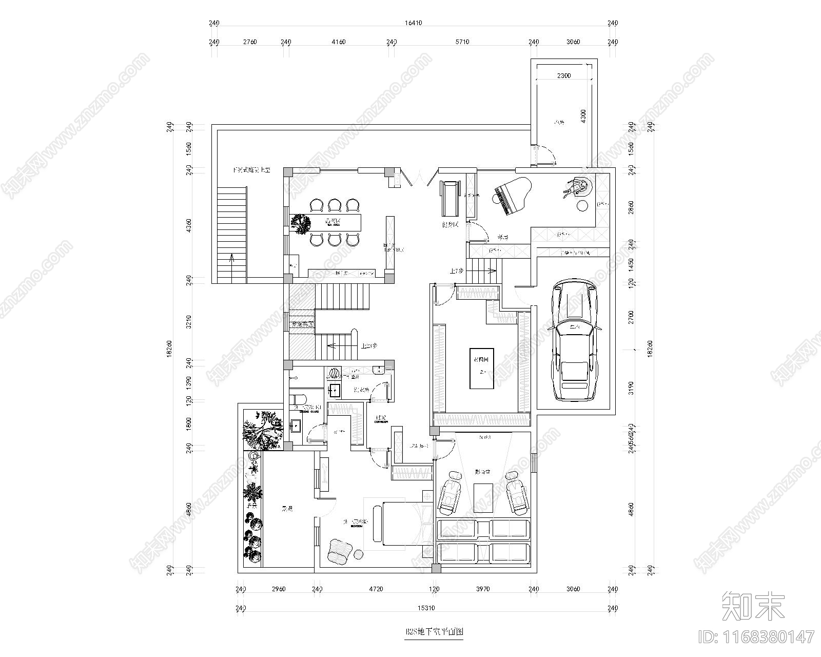 新中式别墅建筑cad施工图下载【ID:1168380147】