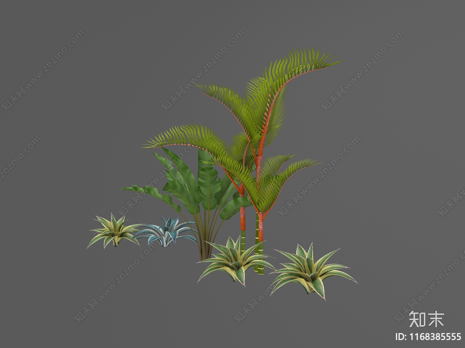 植物堆3D模型下载【ID:1168385555】