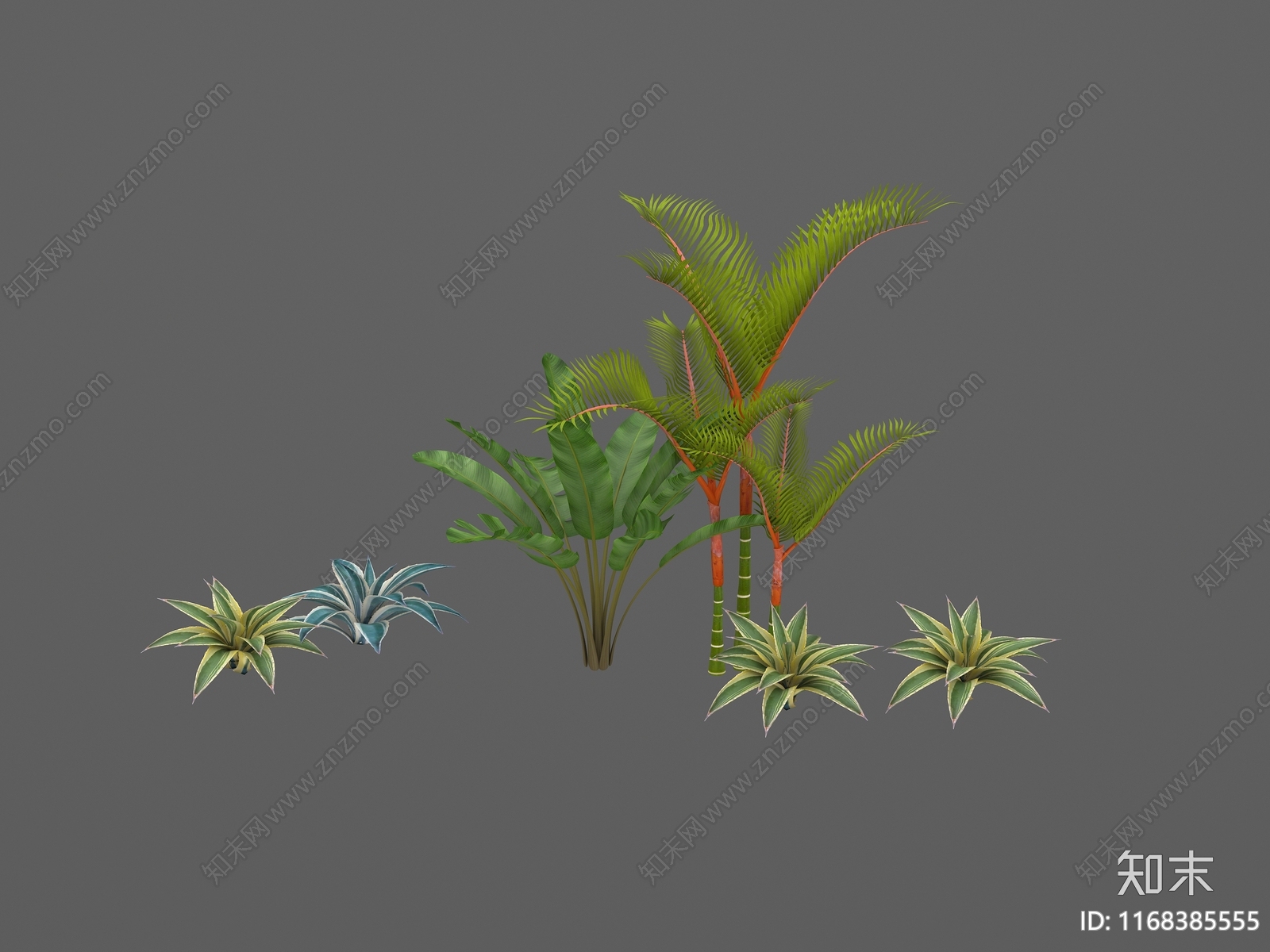 植物堆3D模型下载【ID:1168385555】