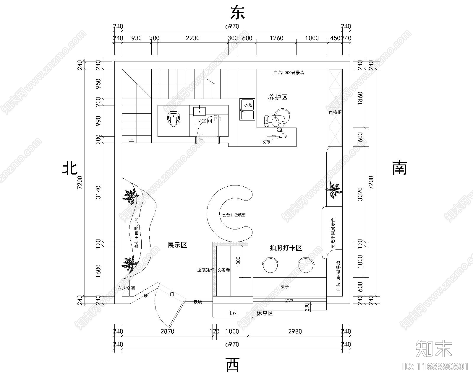 现代新中式住宅楼建筑cad施工图下载【ID:1168390801】