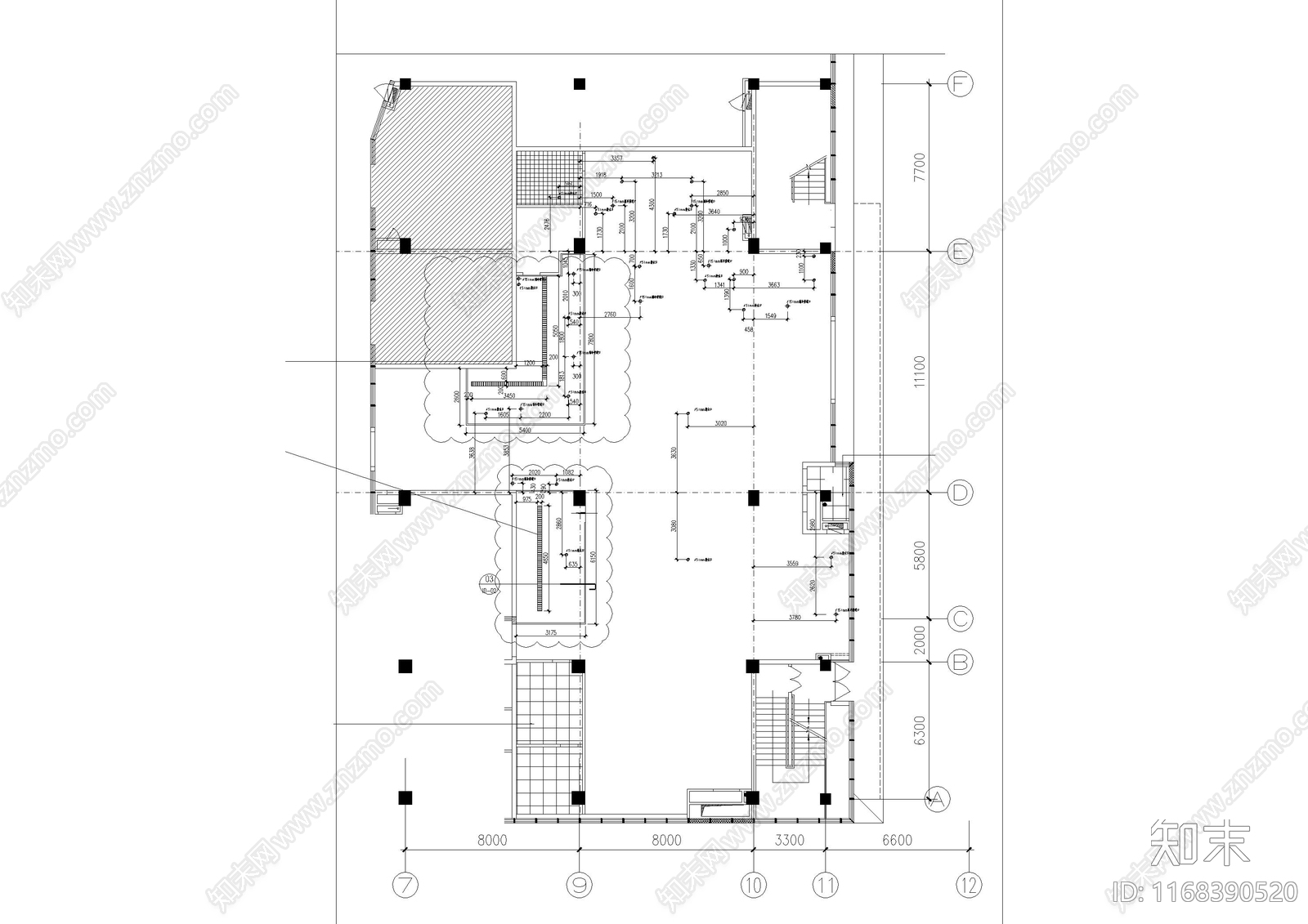 现代超市cad施工图下载【ID:1168390520】