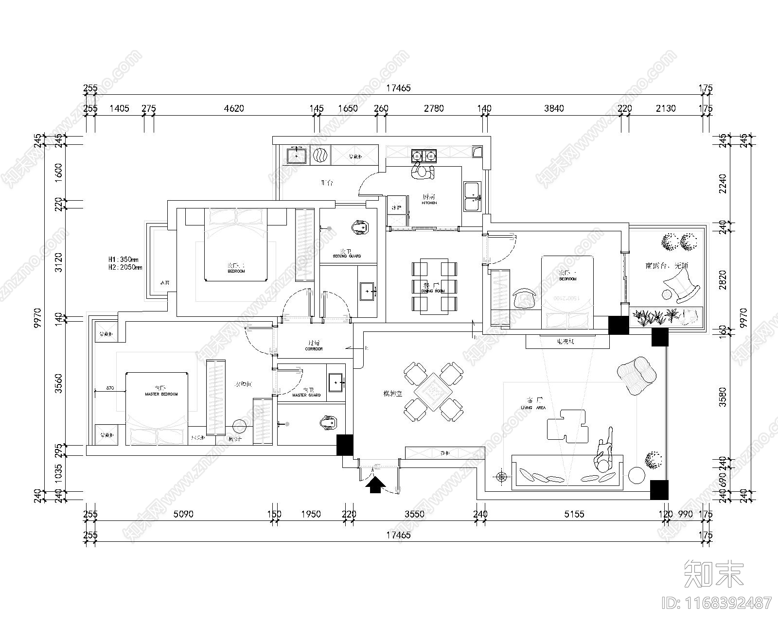 现代住宅楼建筑CAD图纸