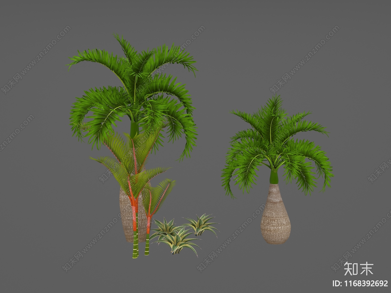 植物堆3D模型下载【ID:1168392692】