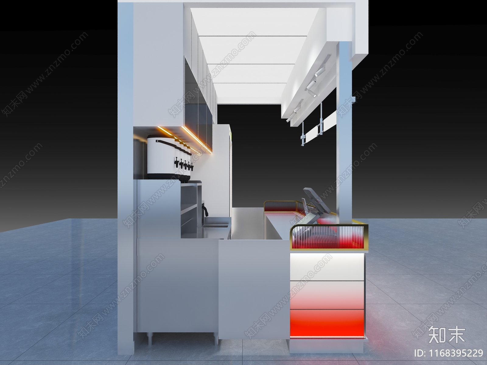 现代奶茶店3D模型下载【ID:1168395229】