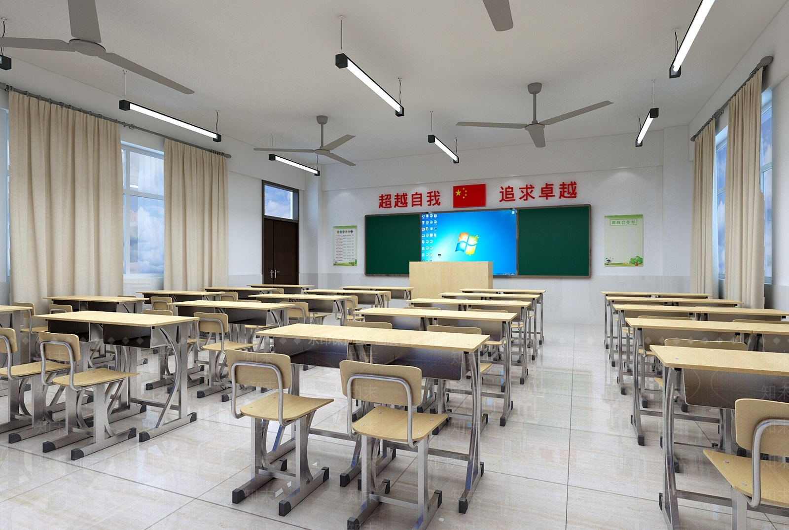 教室3D模型下载【ID:1168396787】