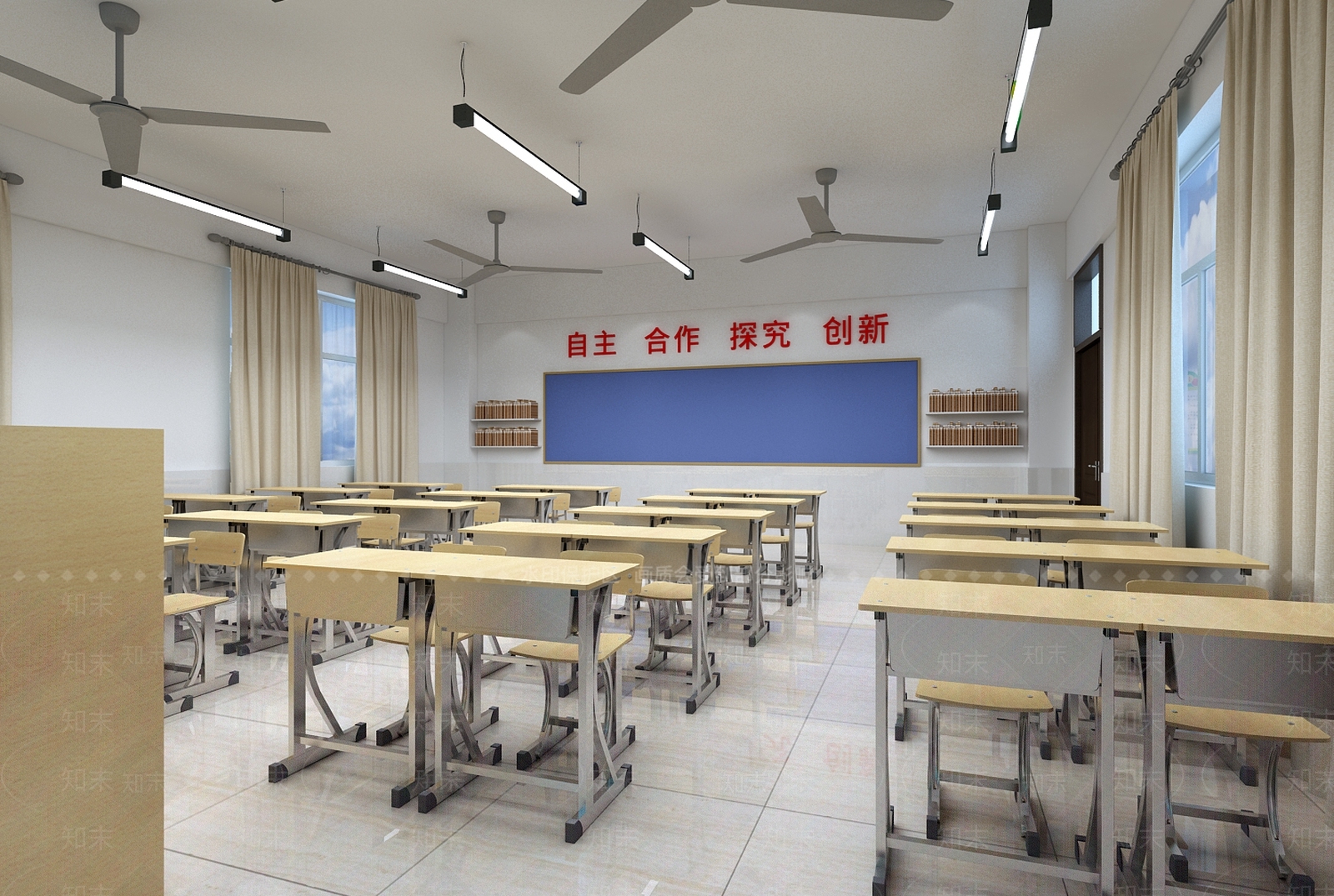 教室3D模型下载【ID:1168396787】