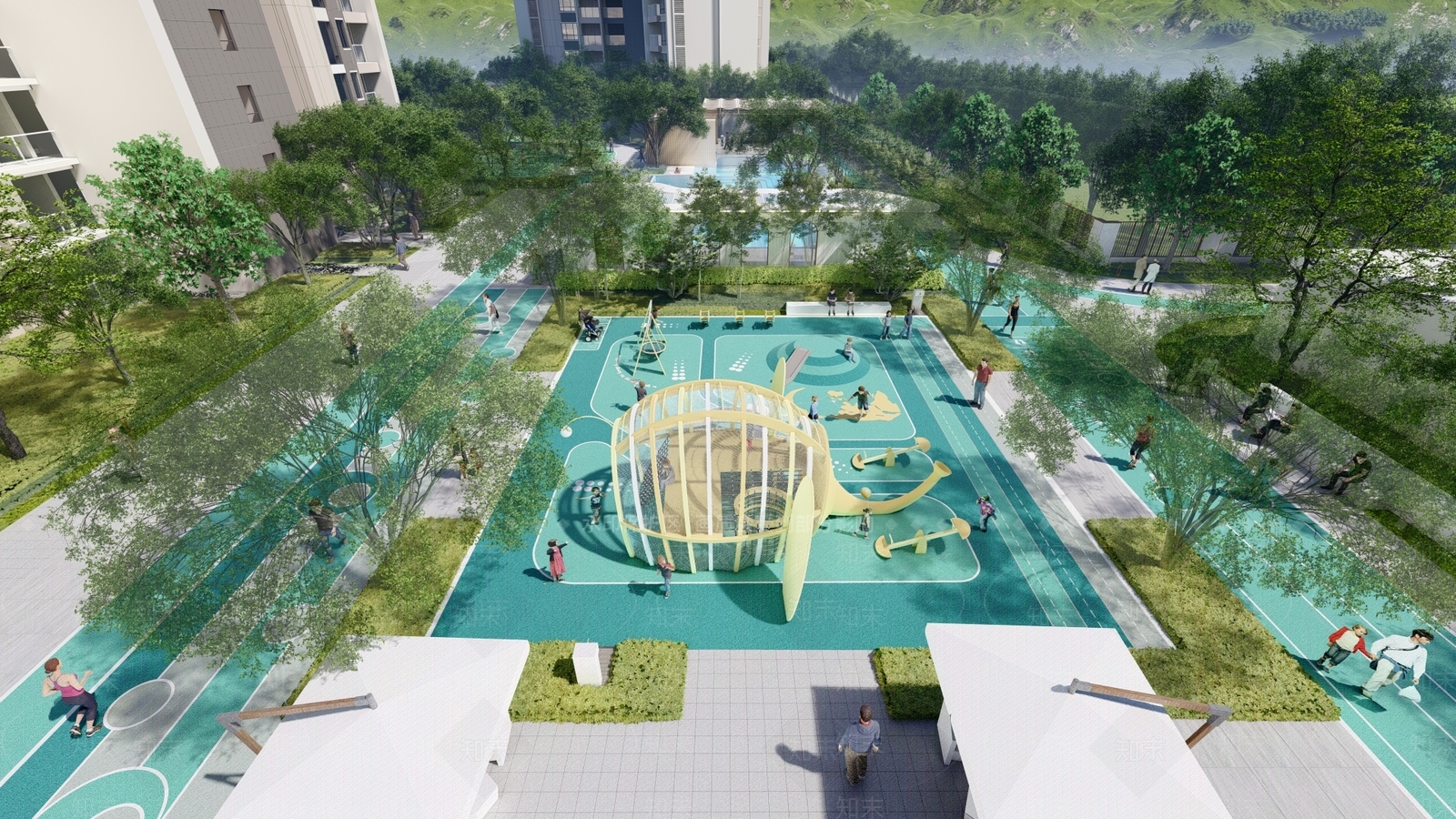 现代工业儿童游乐区SU模型下载【ID:1168397578】