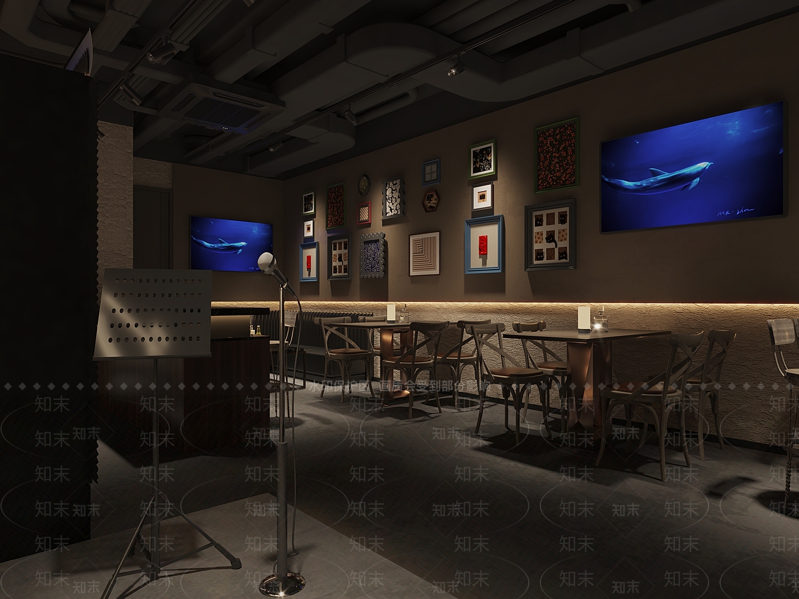 现代咖啡厅3D模型下载【ID:1214692570】
