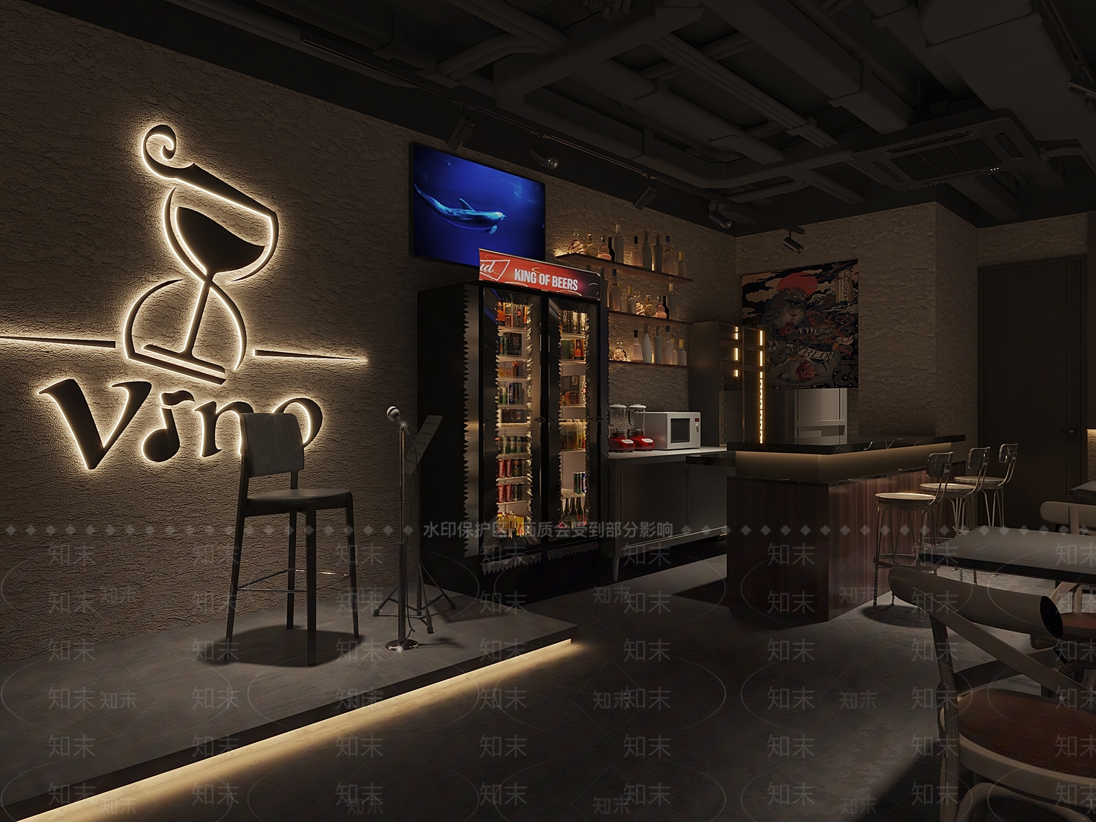 现代咖啡厅3D模型下载【ID:1214692570】