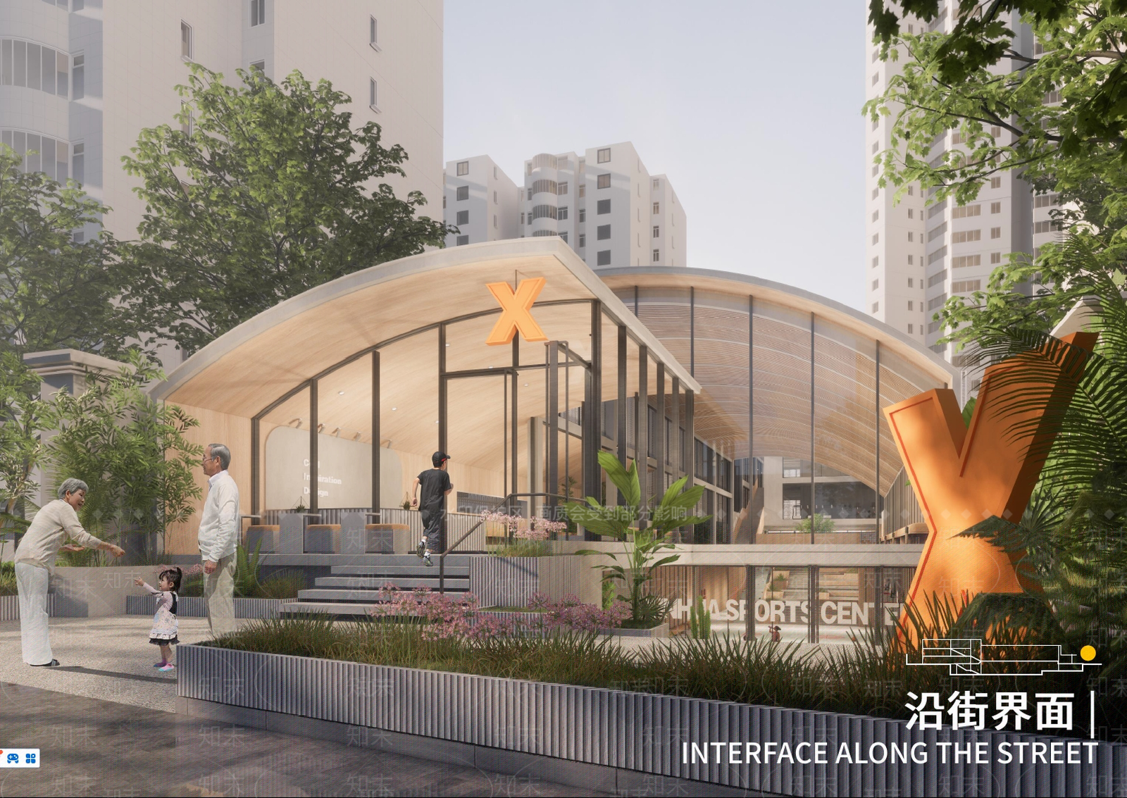 现代体育建筑SU模型下载【ID:1168402737】