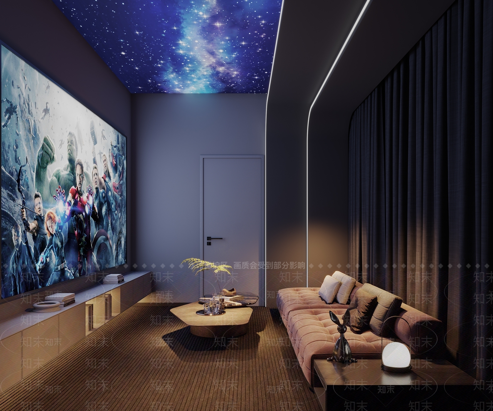 现代轻奢影音室3D模型下载【ID:1168403431】