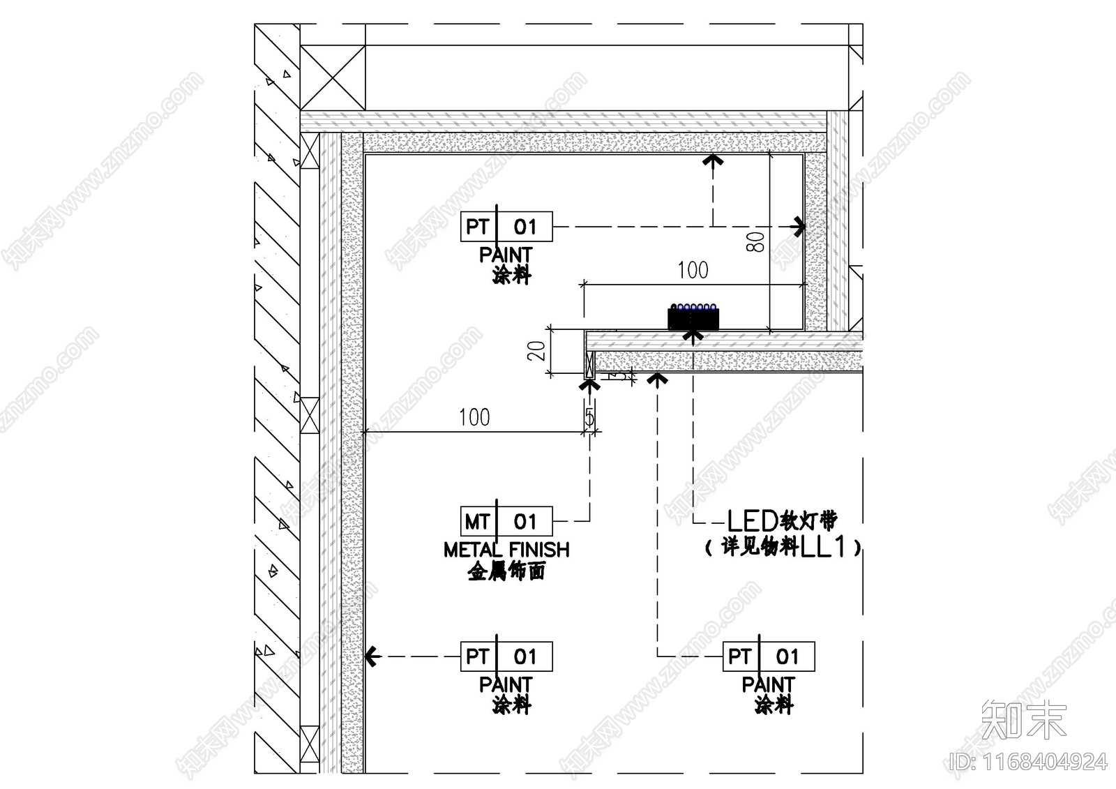 现代吊顶节点施工图下载【ID:1168404924】