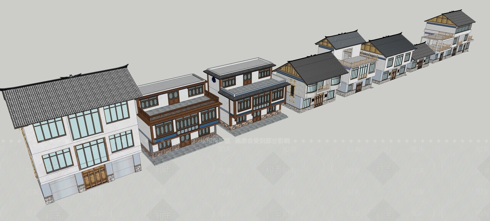新中式中式其他农业建筑SU模型下载【ID:1168411383】