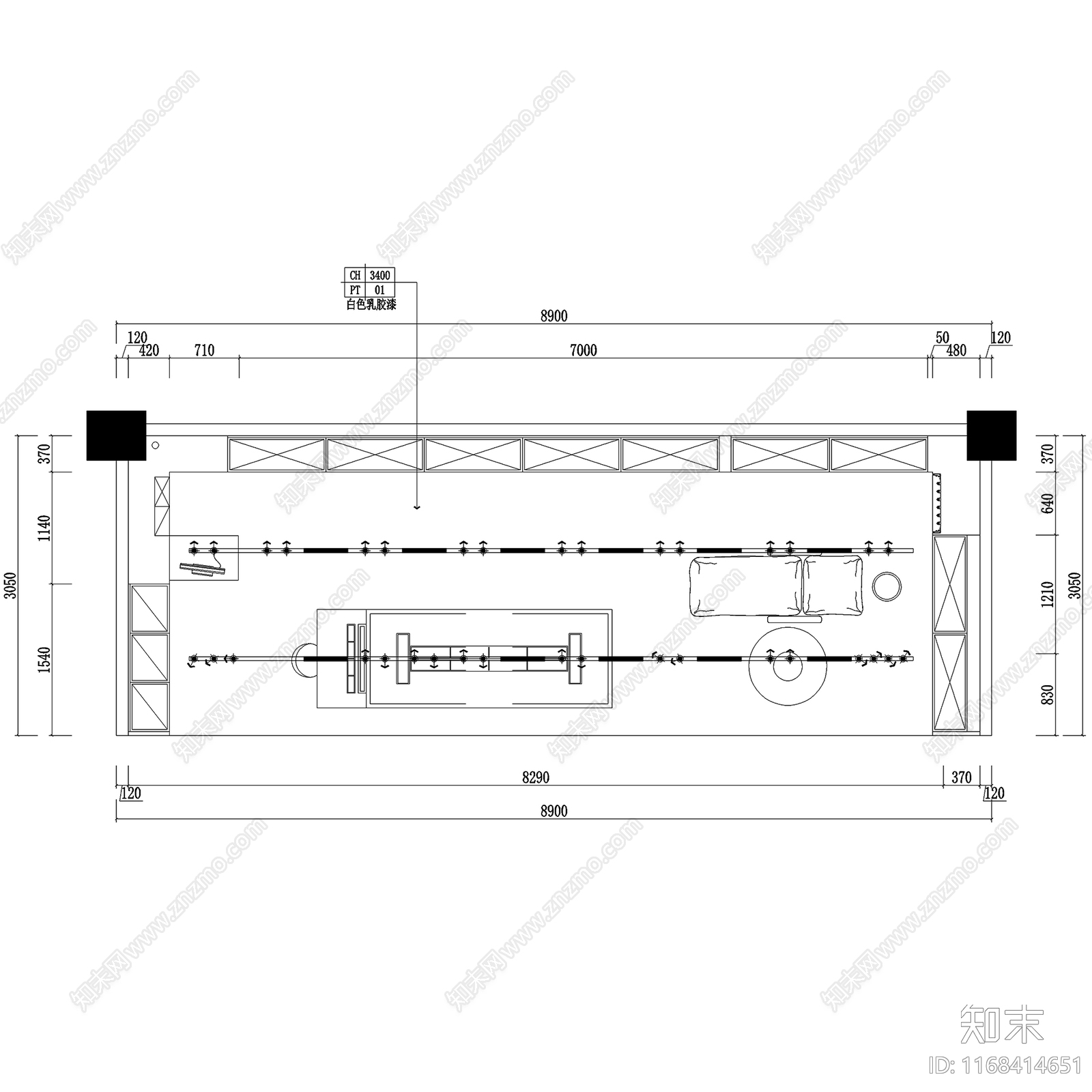 现代其他商业空间cad施工图下载【ID:1168414651】