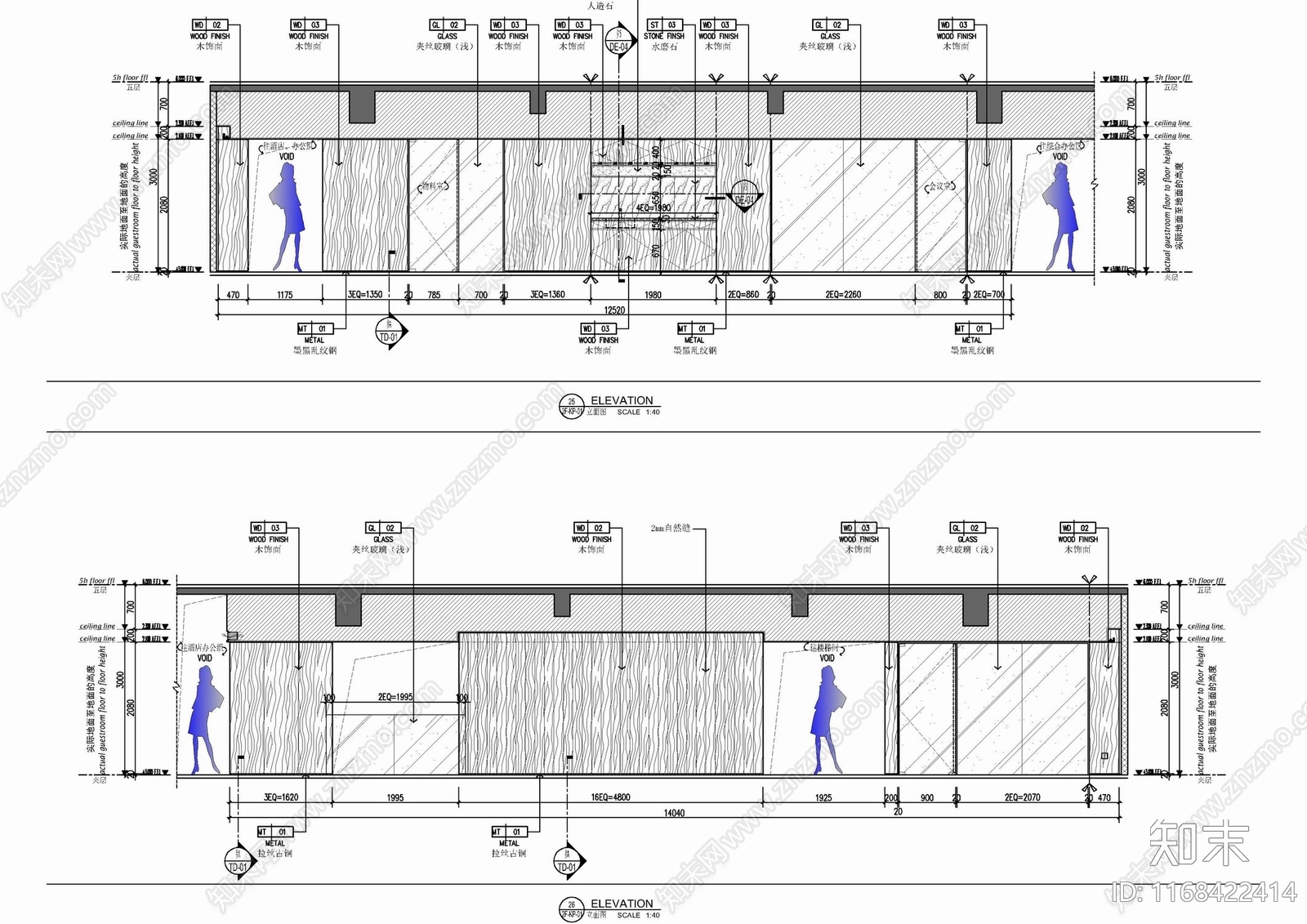 现代整体办公空间cad施工图下载【ID:1168422414】