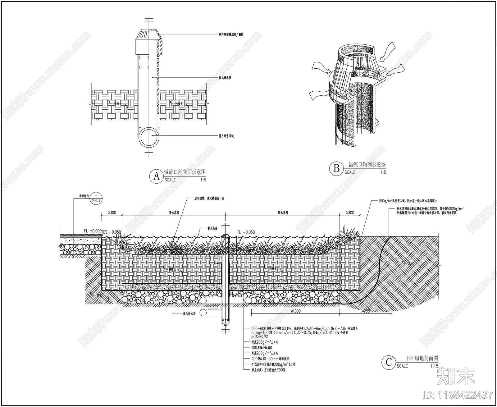 现代道路绿化cad施工图下载【ID:1168422437】