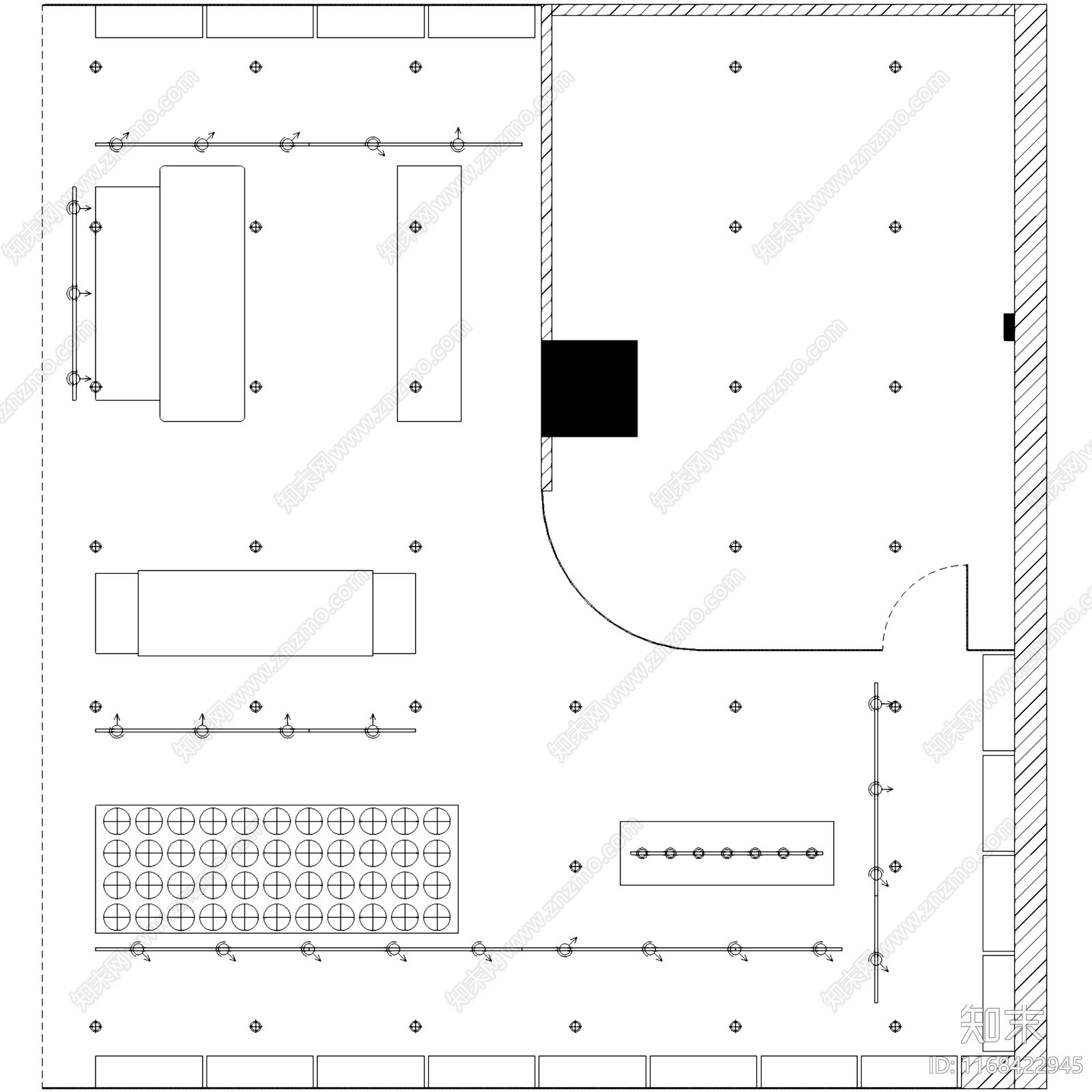 现代美容院cad施工图下载【ID:1168422945】