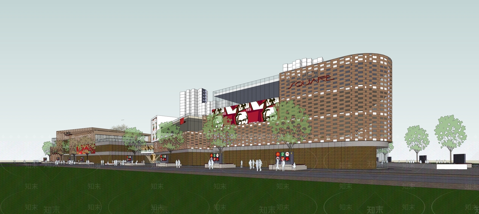 现代其他商业建筑SU模型下载【ID:1168423835】