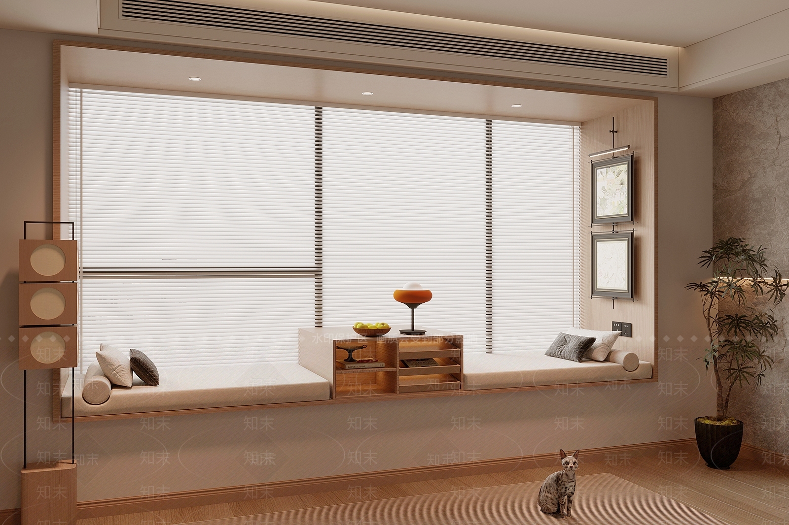 现代飘窗3D模型下载【ID:1168440109】