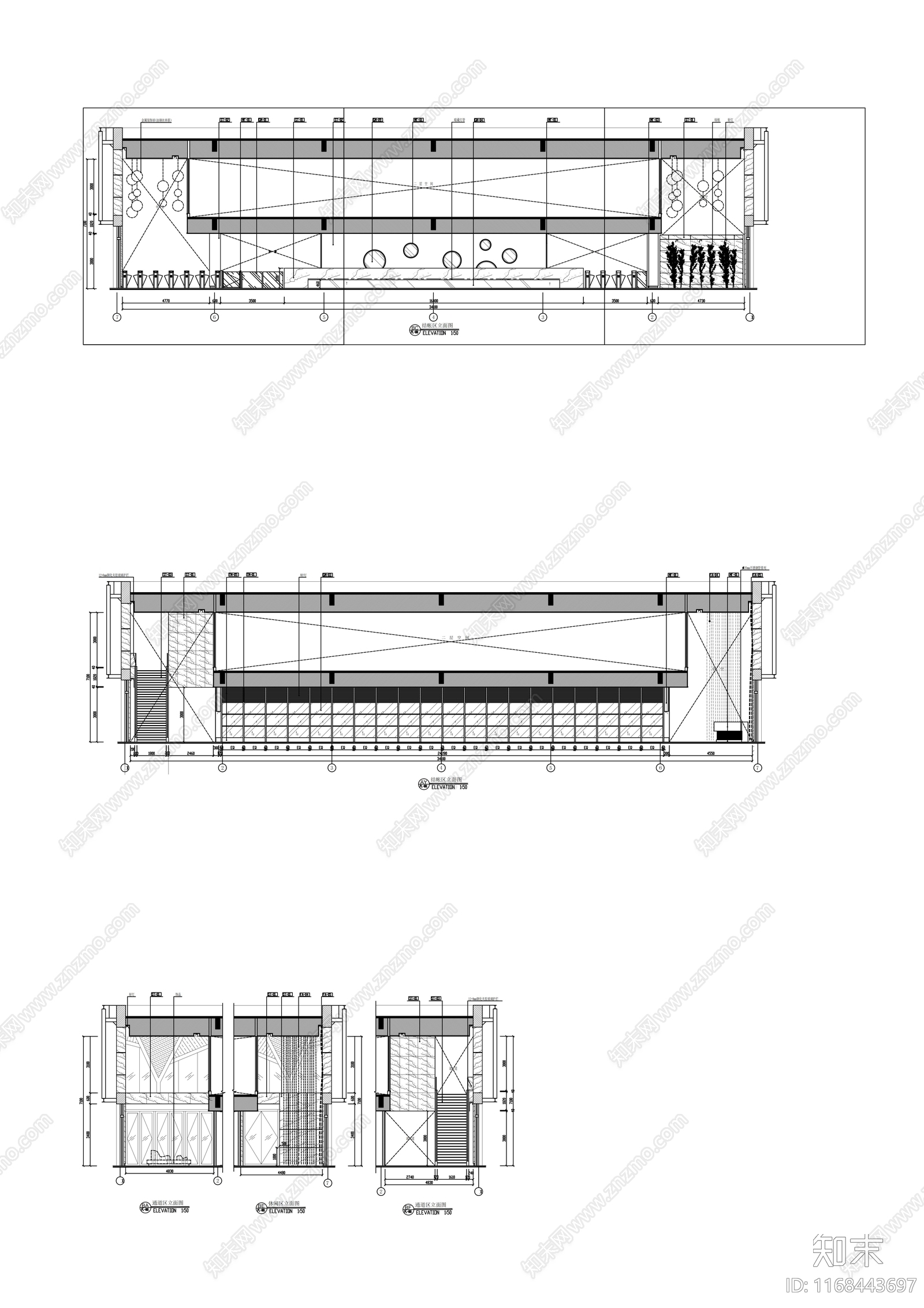 现代其他休闲娱乐空间cad施工图下载【ID:1168443697】