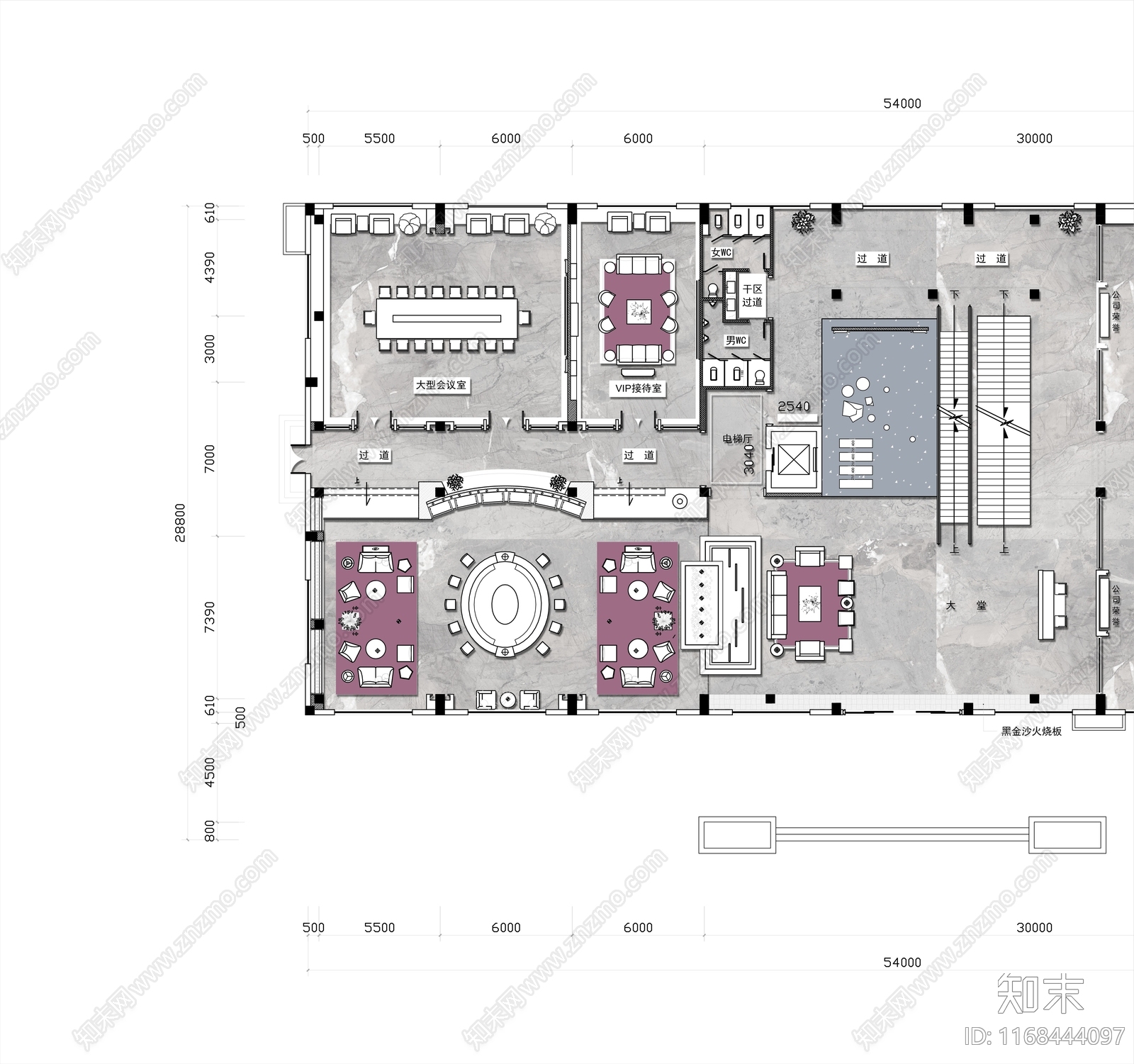 现代轻奢酒店cad施工图下载【ID:1168444097】