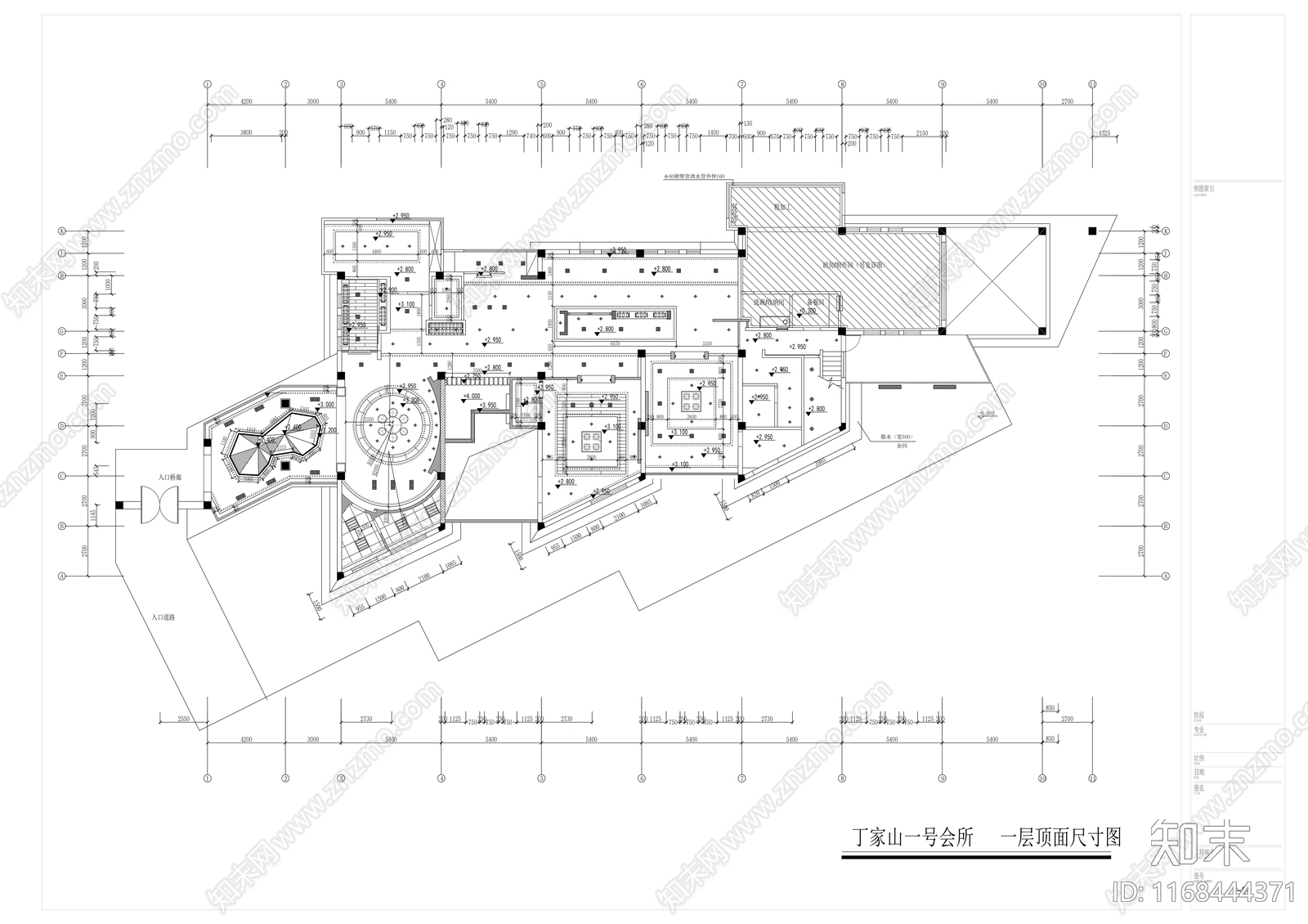 现代会所cad施工图下载【ID:1168444371】
