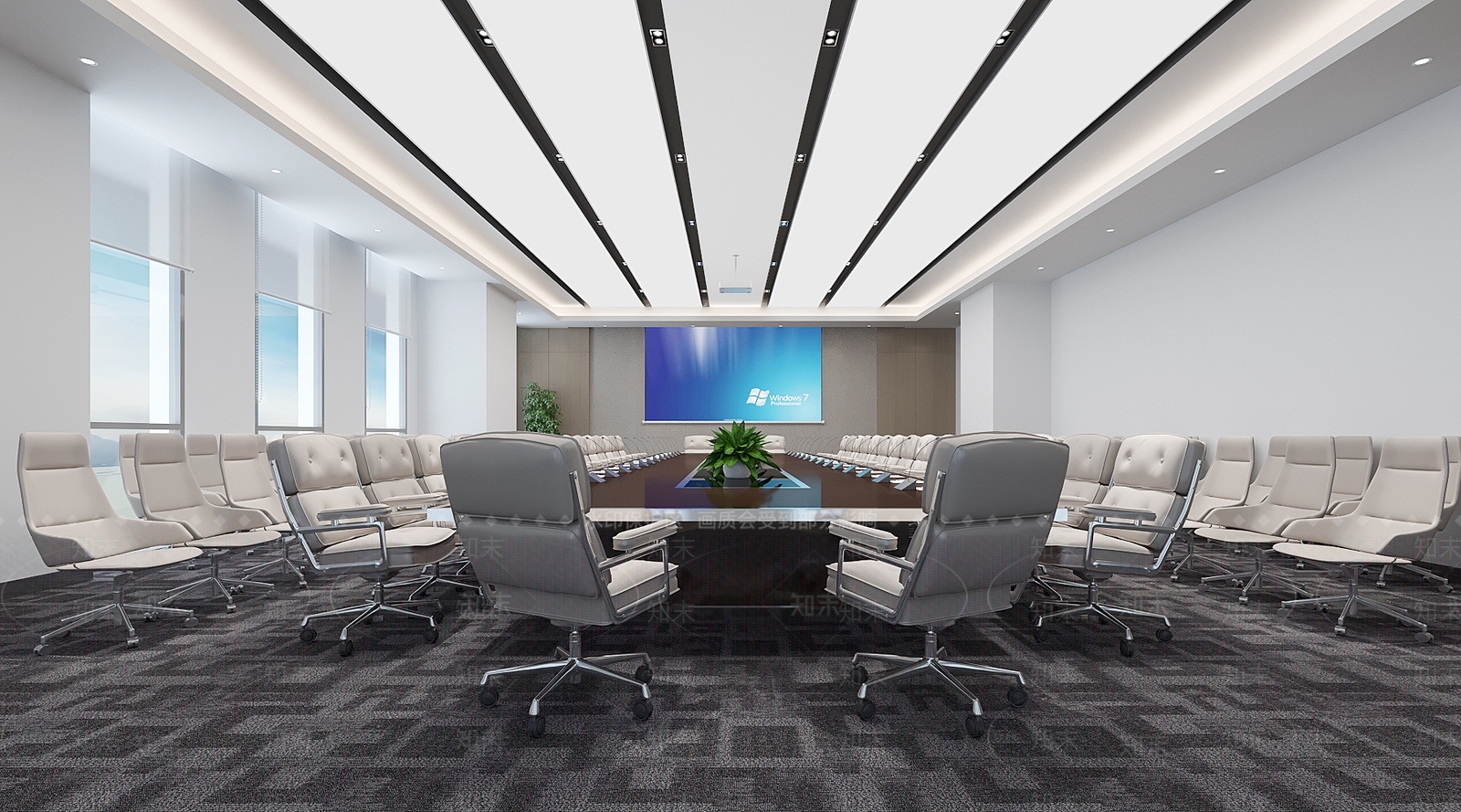 现代会议室3D模型下载【ID:1168446447】