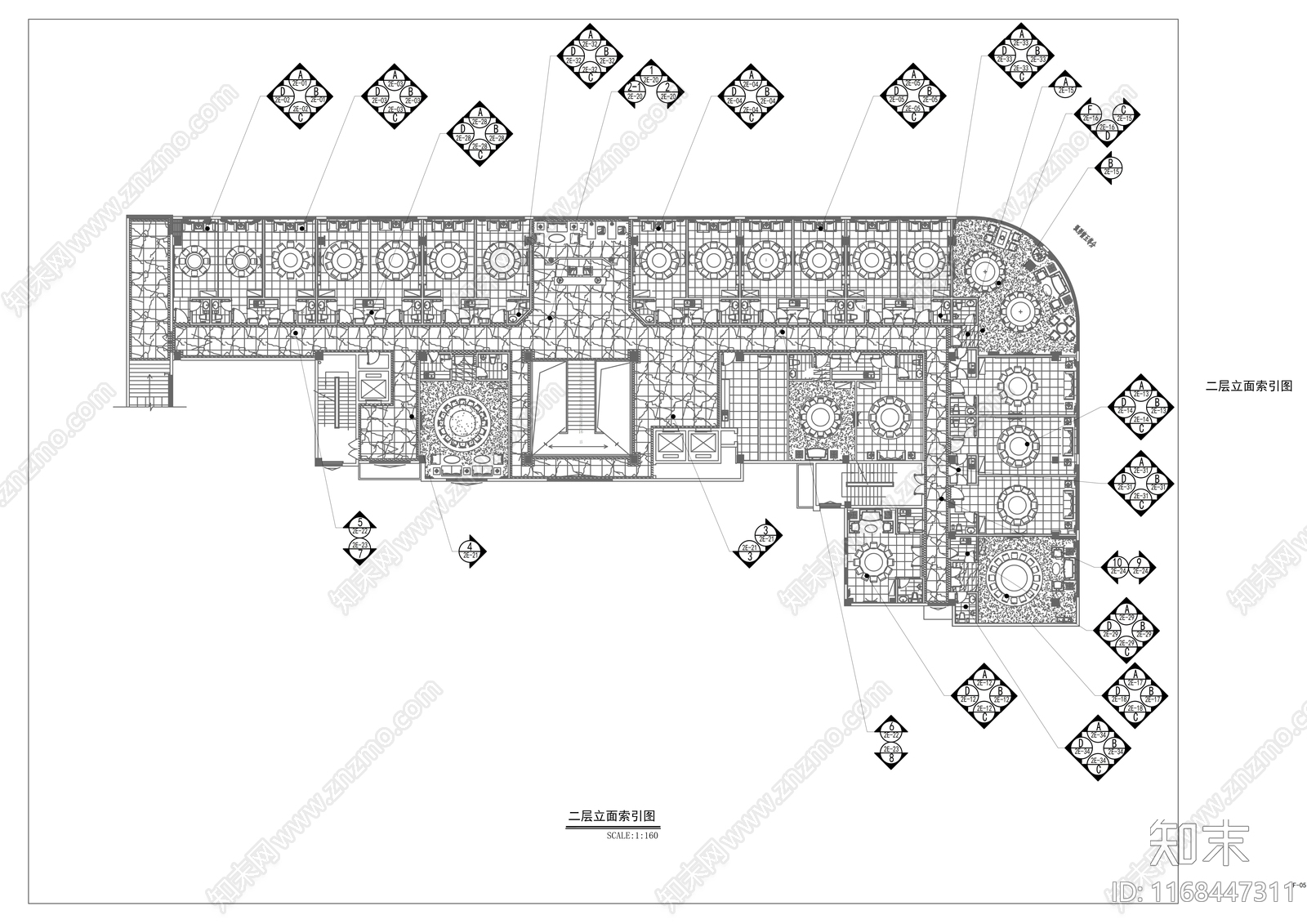 现代会所cad施工图下载【ID:1168447311】