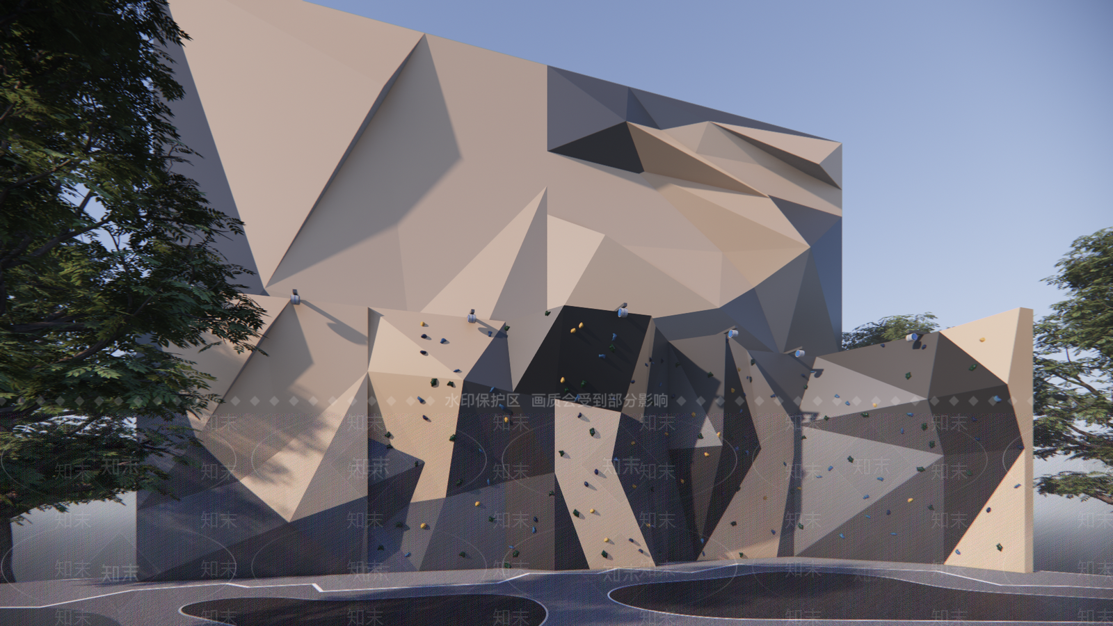 攀岩墙SU模型下载【ID:1168447563】