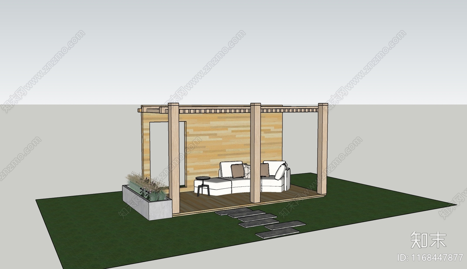 现代亭子SU模型下载【ID:1168447877】