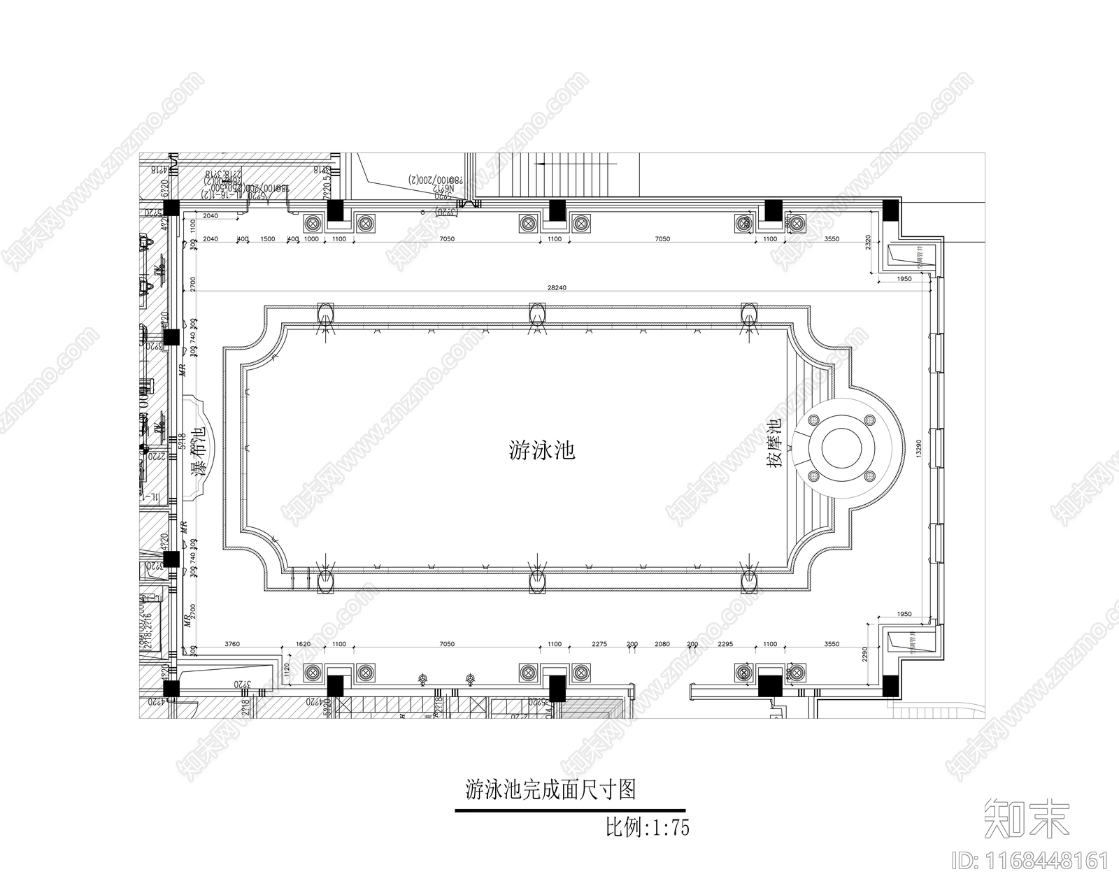 现代其他休闲娱乐空间cad施工图下载【ID:1168448161】