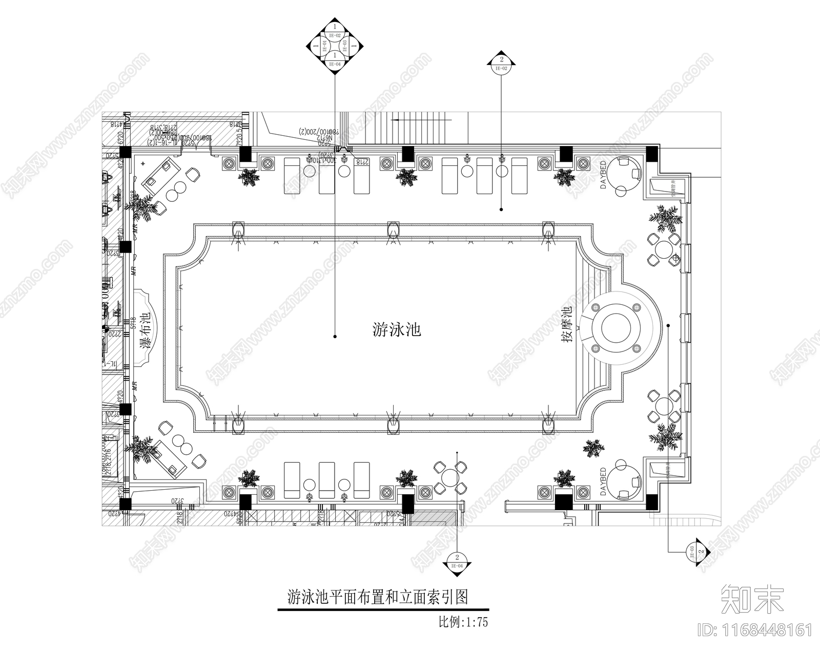 现代其他休闲娱乐空间cad施工图下载【ID:1168448161】