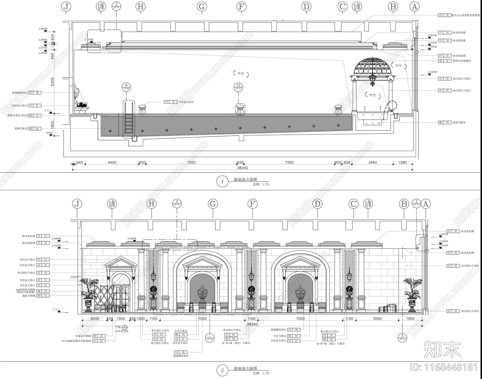 现代其他休闲娱乐空间cad施工图下载【ID:1168448161】