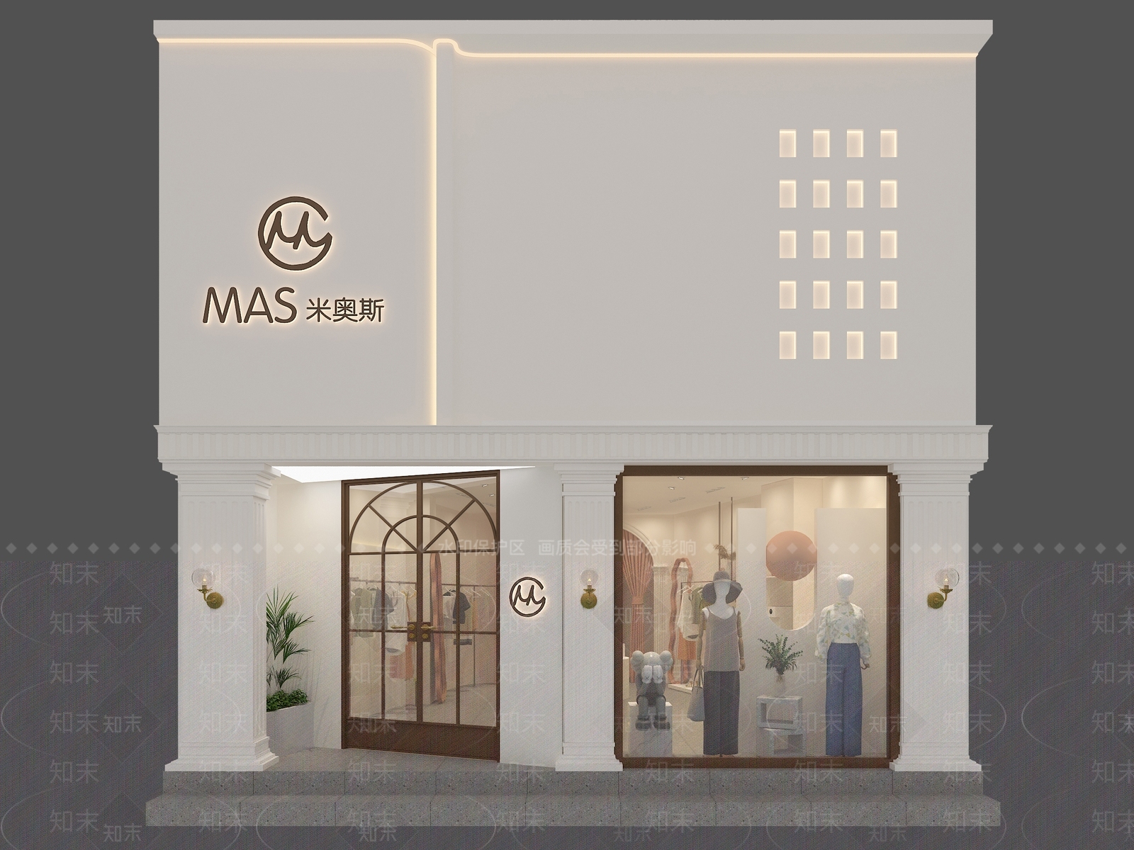 现代法式服装店3D模型下载【ID:1168475003】