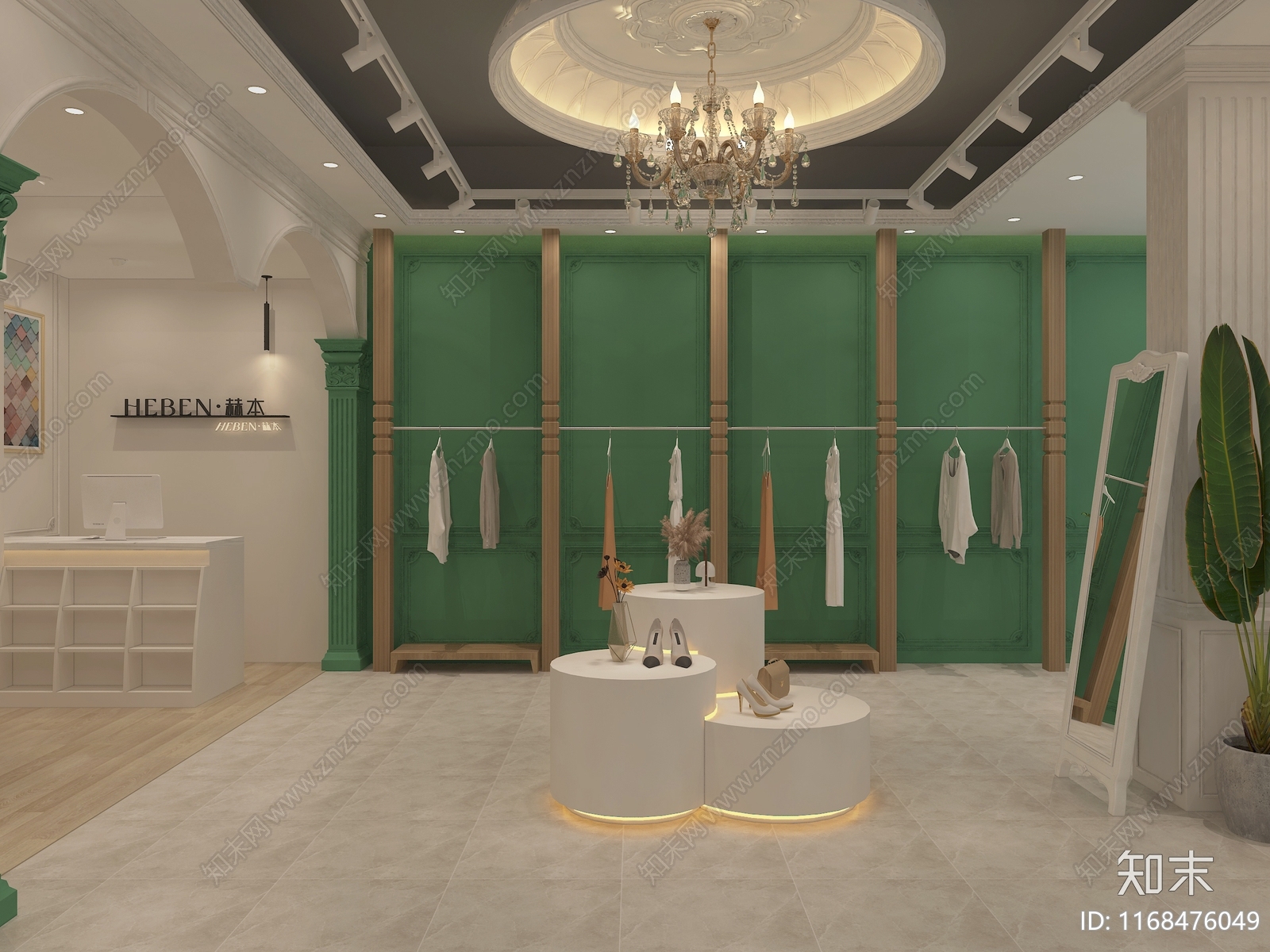 现代服装店3D模型下载【ID:1168476049】