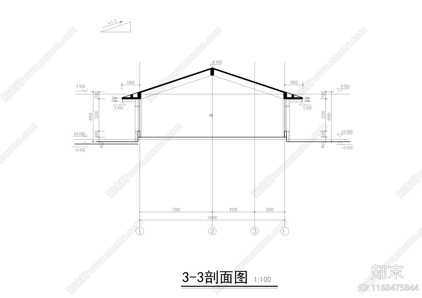 民宿建筑cad施工图下载【ID:1168475844】