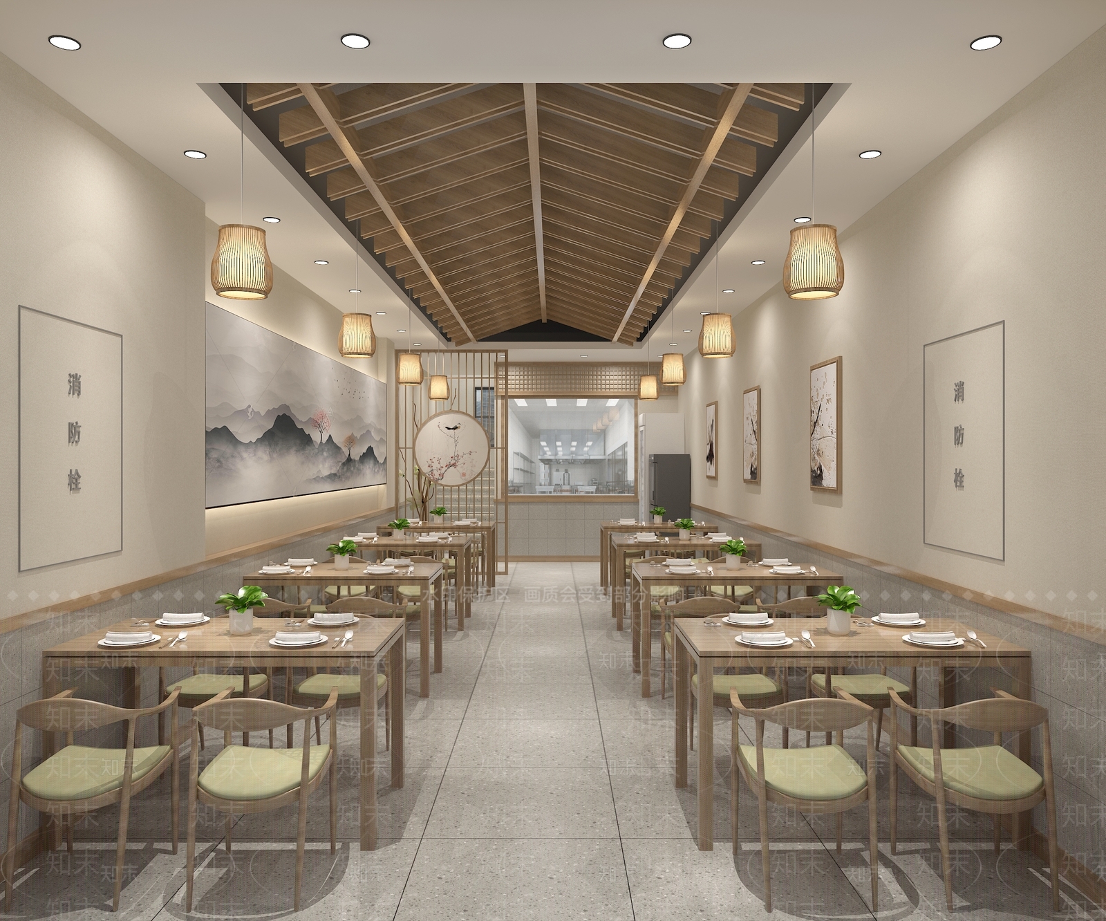 新中式现代中餐厅3D模型下载【ID:1168479858】