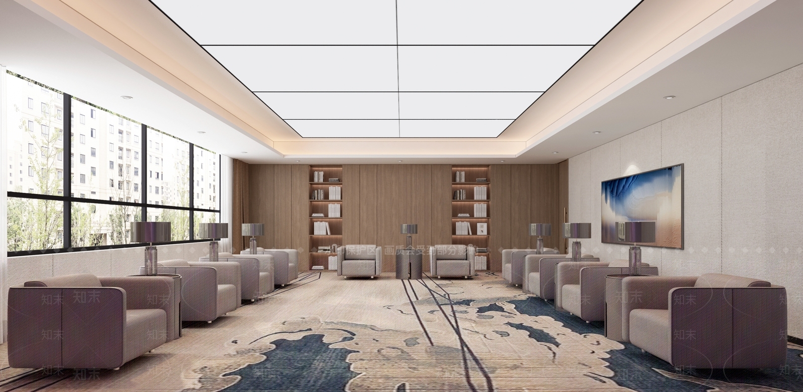 现代新中式接待室3D模型下载【ID:1168484372】